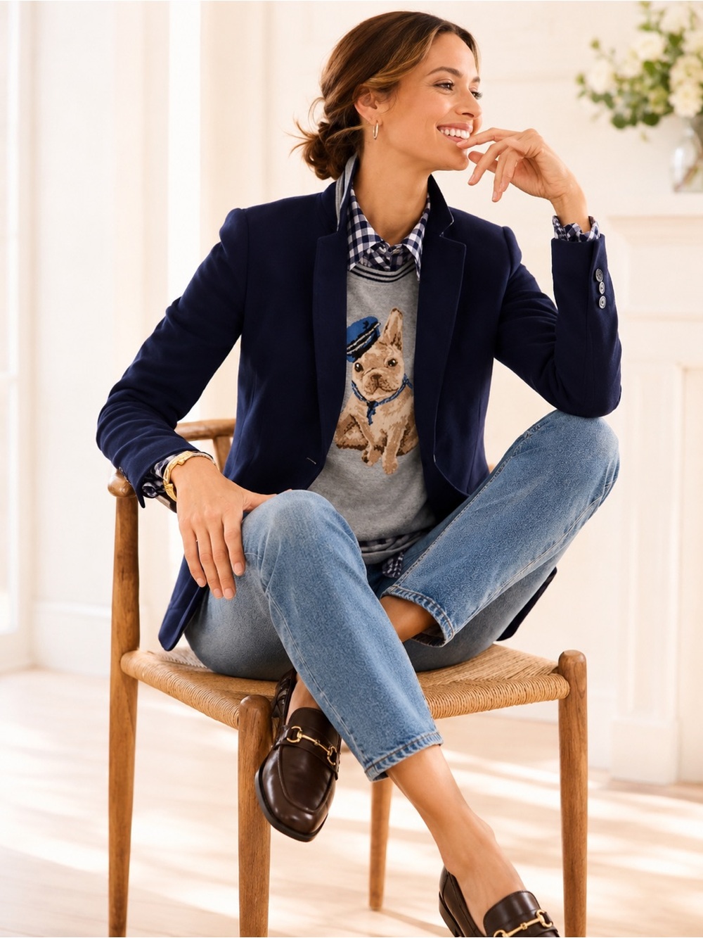 NWOT Talbots 3 Button Wool Blend Career Jacket Blazer